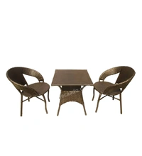 Zecado Aurous 2 seater Patio Coffee Table Set In Golden Corduroy Finish - Golden