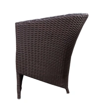 Zecado Choco Mocha 2 Seater Patio Coffee Table Set in Brown Corduroy Finish with Orange Cushion - Brown, Orange