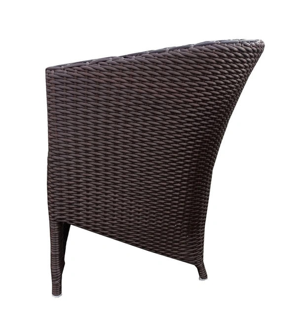 Zecado Choco Mocha 2 Seater Patio Coffee Table Set in Brown Corduroy Finish with Orange Cushion - Brown, Orange