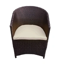 Zecado Choco Mocha 2 Seater Patio Coffee Table Set in Brown Corduroy Finish with Off-White Cushion - Brown, Off-White