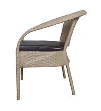 Zecado Diva 2 Seater Patio Set with Round Coffee Table in Honey & Black Corduroy Finish - Fawn & Black