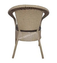 Zecado Diva 2 Seater Patio Set with Round Coffee Table in Honey & Black Corduroy Finish - Fawn & Black