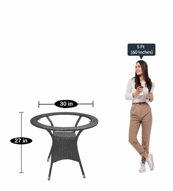 Zecado Elvis 4 Seater Wicker Lawn Chair Set in Grey Corduroy Finish with Red Cushions - Grey, Red