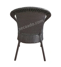 Zecado Enigma 4 Seater Patio Set with Square Coffee Table in Black & White Corduroy Finish - Black & White