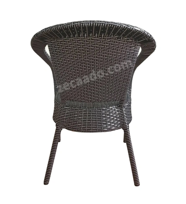 Zecado Enigma 4 Seater Patio Set with Square Coffee Table in Black & White Corduroy Finish - Black & White