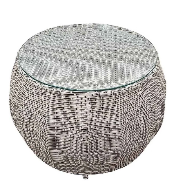 Zecado Fortune 2 Seater Outdoor Patio Set in White Black Corduroy Finish with Red Cushion - White & Black, Red