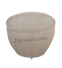 Zecado Fortune 2 Seater Outdoor Patio Set in White Black Corduroy Finish with Yellow Cushion - White & Black, Yellow