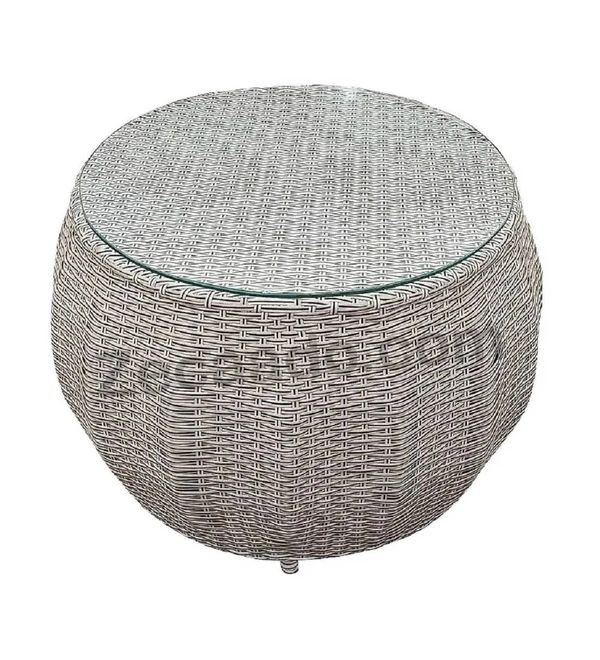 Zecado Fortune 2 Seater Outdoor Patio Set in White Black Corduroy Finish with Yellow Cushion - White & Black, Yellow