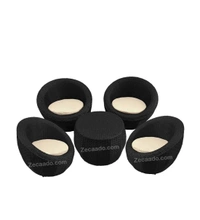Zecado Fortune 4 Seater Outdoor Patio Set in Black Corduroy Finish with Cream Cushion - Black, Off-White