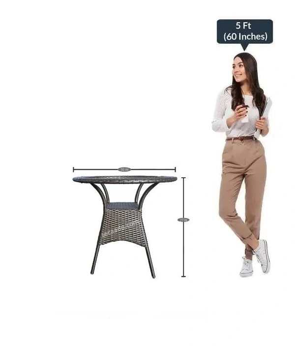 Zecado Galaxy 4 Seater Patio table set in Golden Corduroy Finish - Golden