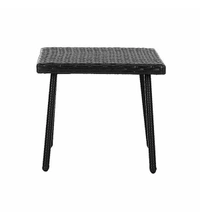Zecado Haven 2 Seater Wicker Lawn Chair Set in Black Corduroy Finish with Red Cushions - Black, Red