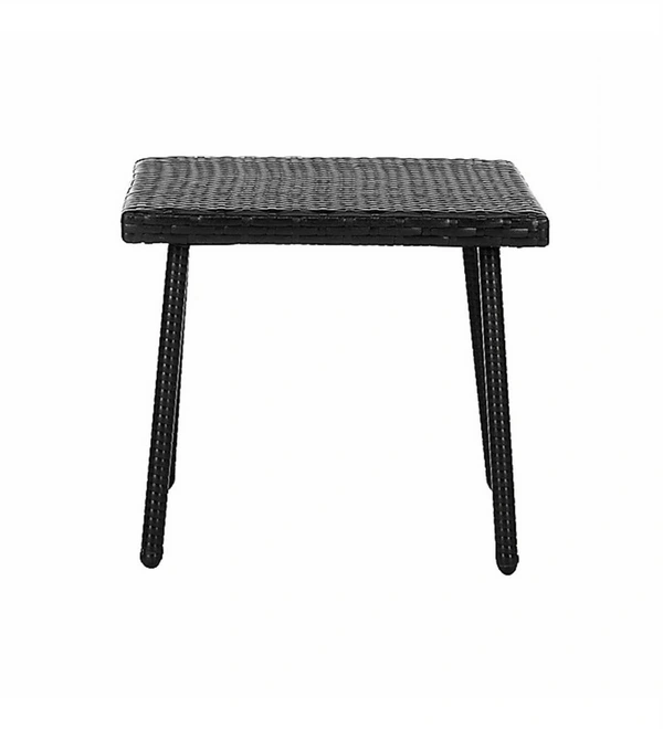 Zecado Haven 2 Seater Wicker Lawn Chair Set in Black Corduroy Finish with Red Cushions - Black, Red