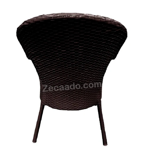 Zecado Jazz 2 Seater Patio Dining Set with Brown Cushions in Brown Corduroy Finish - Brown, Brown