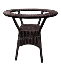 Zecado Jazz 2 Seater Patio Dining Set with Brown Cushions in Brown Corduroy Finish - Brown, Brown