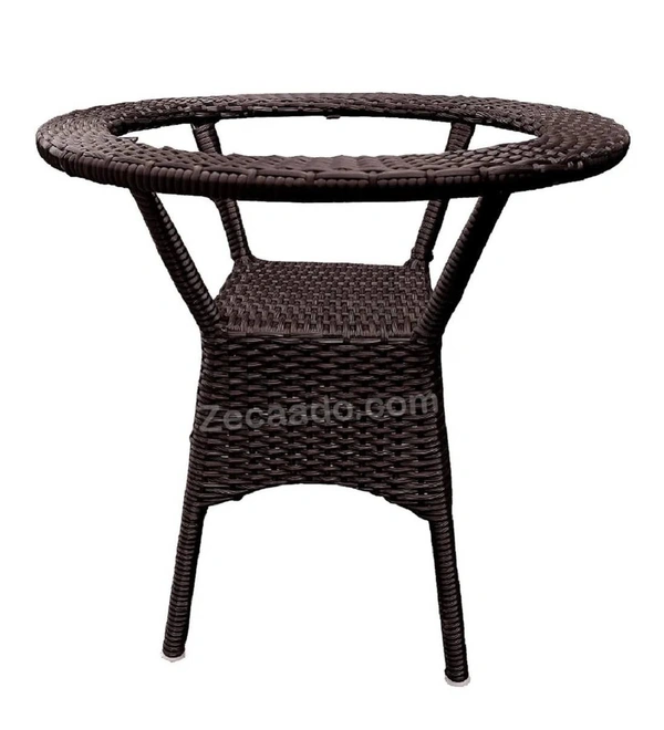 Zecado Jazz 2 Seater Patio Dining Set with Brown Cushions in Brown Corduroy Finish - Brown, Brown