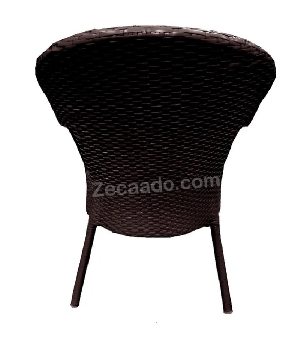Zecado Jazz 4 Seater Patio Dining Set with Off-White Cushions in Brown Corduroy Finish - Brown, Off-White