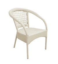 Zecado Lawn Chairs with Red Cushion (Set Of 2) in Off-White Corduroy Finish - Off-White