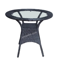Zecado Mercury 2 Seater Patio Coffee Table with Brown Cushions in Grey Corduroy Finish - Grey