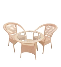 Zecado Nectar 2 Seater patio Coffee Table set in Fawn Corduroy Finish - Fawn