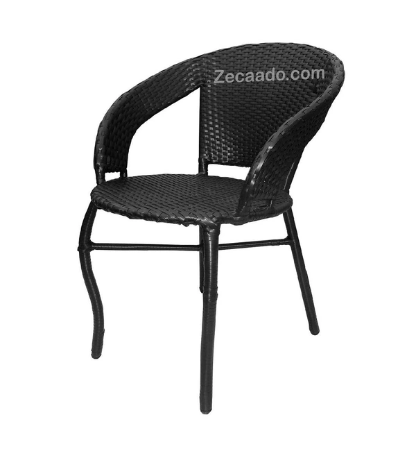 Zecado Nightingale 4 seater Patio Coffee Table Set In Black Corduroy Finish - Black