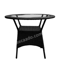 Zecado Nightingale 4 seater Patio Coffee Table Set In Black Corduroy Finish - Black