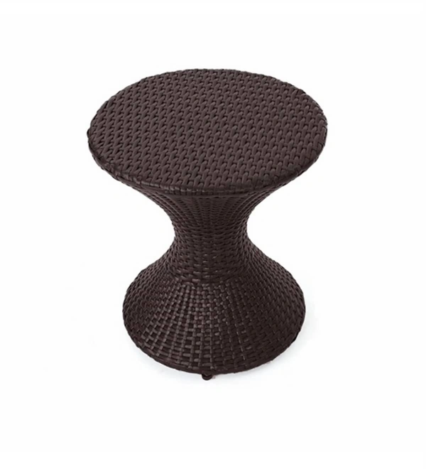 Zecado Nirvana 2 Seater Wicker Lawn Chair Set in Black Corduroy Finish - Brown