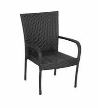 Zecado Nirvana 2 Seater Wicker Lawn Chair Set in Brown Corduroy Finish - Black