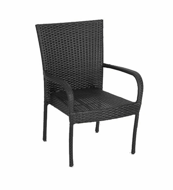 Zecado Nirvana 2 Seater Wicker Lawn Chair Set in Brown Corduroy Finish - Black