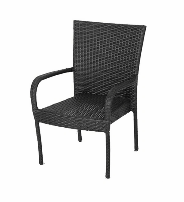 Zecado Nirvana 2 Seater Wicker Lawn Chair Set in Brown Corduroy Finish - Black