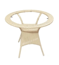 Zecado Opera 2 Seater Patio Dining Set with Orange Cushions in Off-White Corduroy Finish - Off-White, Orange