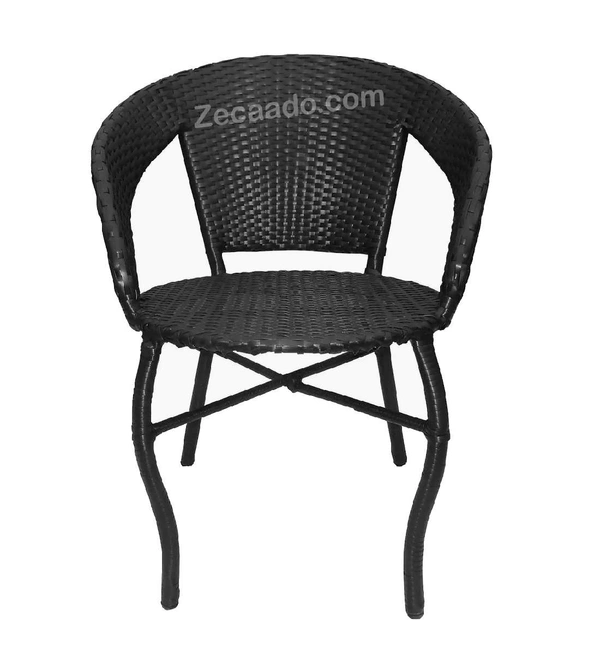 Zecado Patio Chairs (Set Of 2) in Black Corduroy Finish - Black