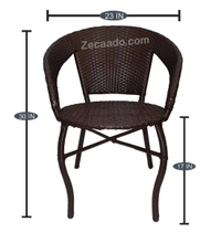 Zecado Patio Chairs (Set Of 2) in Brown Corduroy Finish - Brown