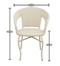 Zecado Patio Chairs (Set Of 2) in Off-White Corduroy Finish - Off-White