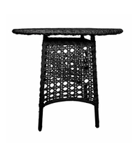 Zecado Pavillion 4 Seater Cofee chair Set in Black Corduroy Finish with Orange Cushions - Black, Orange