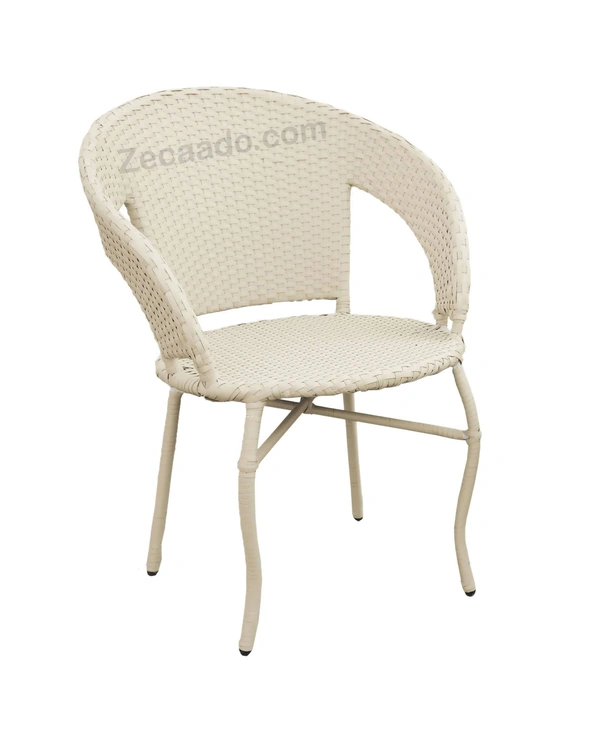 Zecado Pearl 2 Seater Patio Coffee Table Set In Off-White Corduroy Finish - Off-White