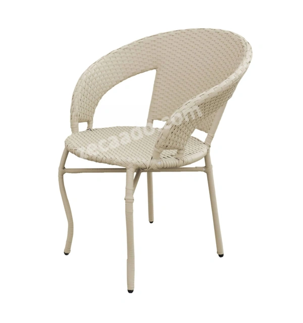 Zecado Pearl 2 Seater Patio Coffee Table Set In Off-White Corduroy Finish - Off-White