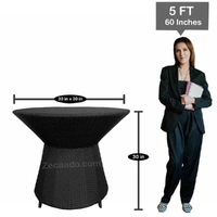 Zecado Posiedon 2 Seater Patio Coffee Table Set in Black Corduroy Finish with Off-White Cushion - Black, Off-White
