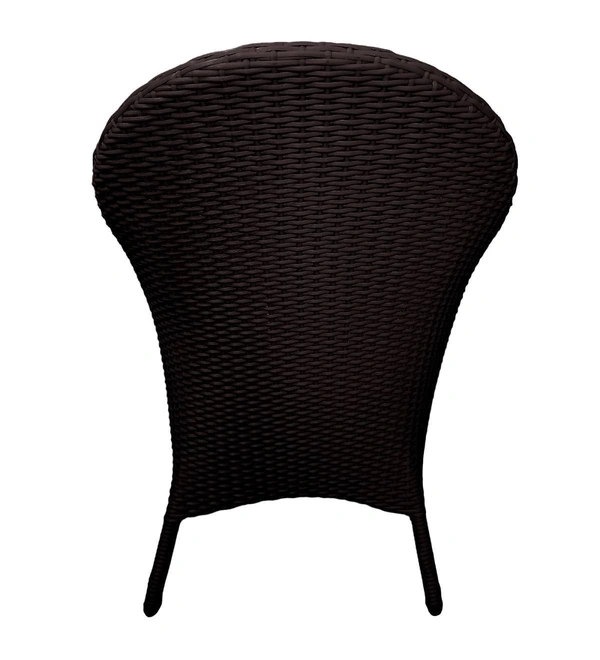 Zecado Pristine 2 Seater Wicker Lawn Chair Set in Brown Corduroy Finish with Off-White Cushions - Brown, Off-White
