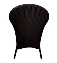 Zecado Pristine 2 Seater Wicker Lawn Chair Set in Brown Corduroy Finish with Off-White Cushions - Brown, Orange