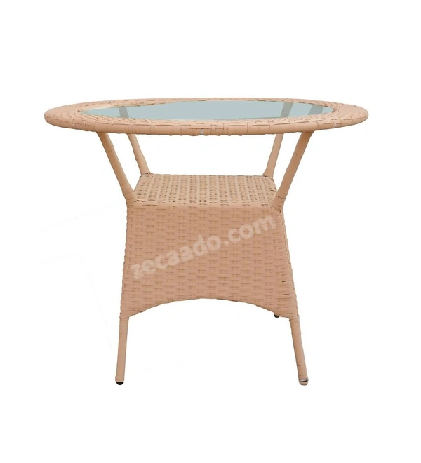 Zecado Sheryl 4 seater Patio Coffee Table Set In Fawn Corduroy Finish - Fawn
