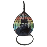 Zecado Spider swing chair for Garden & Outdoor in Mix Colors with Black Sofa Cushion - Multi Color