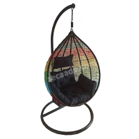 Zecado Spider swing chair for Garden & Outdoor in Mix Colors with Black Sofa Cushion - Multi Color