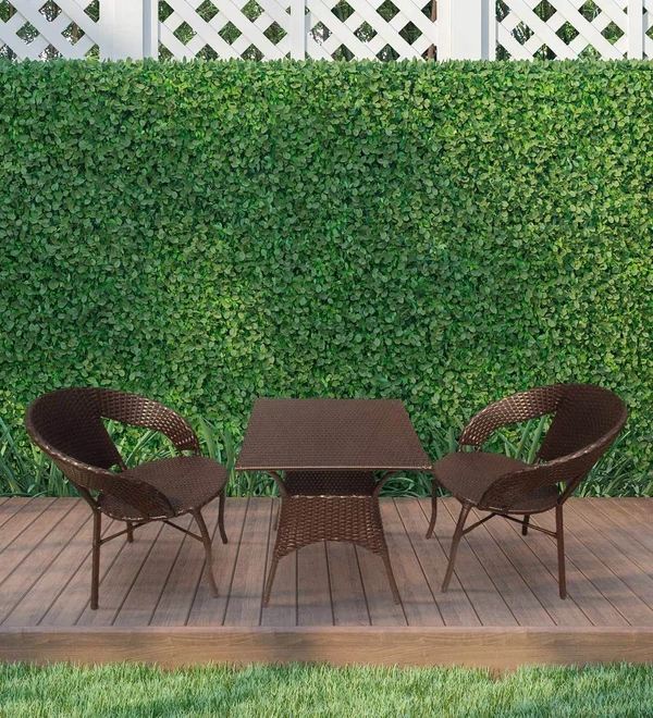 Zecado Tom 2 Seater Patio Coffee Table Set In Brown Corduroy - Brown
