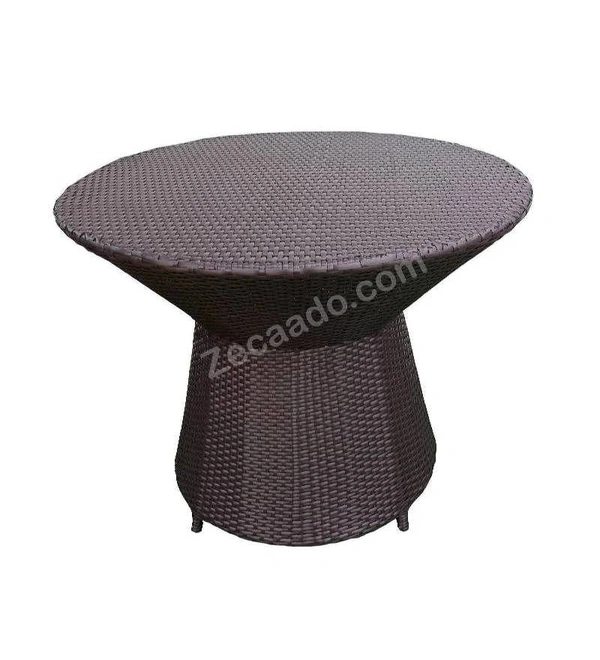 Zecado Zeus 2 Seater Patio Coffee Table Set in Brown Corduroy Finish with Red Cushion - Brown, Red