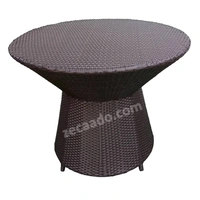 Zecado Zeus 2 Seater Patio Coffee Table Set in Brown Corduroy Finish with Yellow Cushion - Brown, Yellow