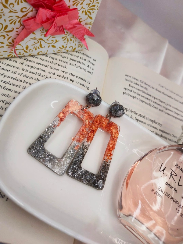 Unique Resin Material Earring- Handmade [ Customisation Available]