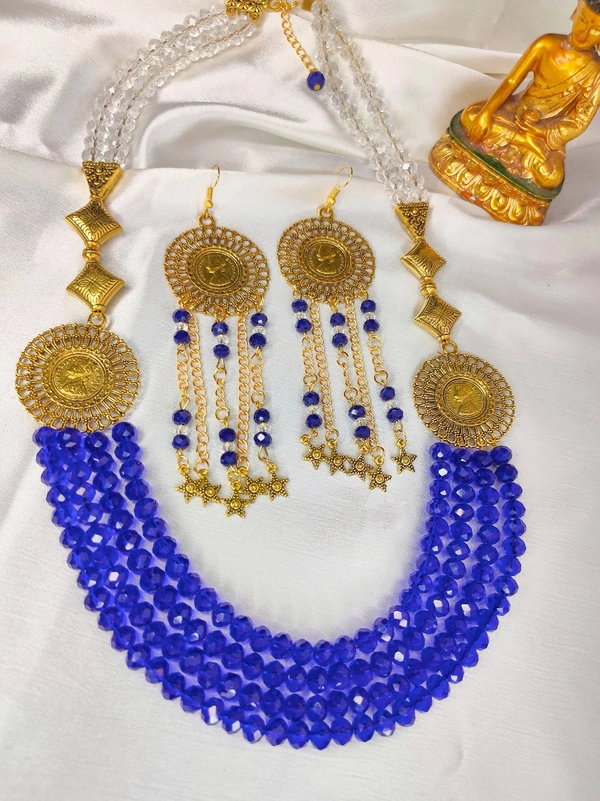 Blue Chic Gold Plated Necklace