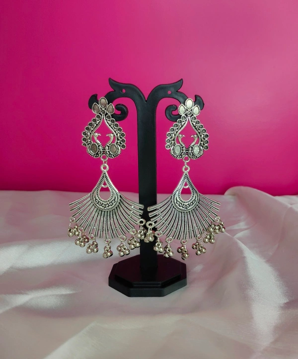 Oxidised Kalka Earring 