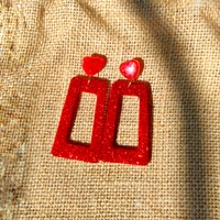Royal Red Drop - Resin Earring.