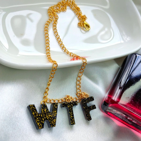 WTF- Alphabet Pendent Chain. 